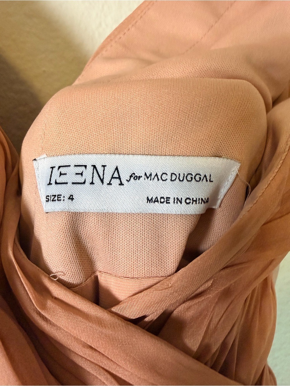NWT Ieena Mac Duggal 55320 Rosewood Hi Low Tiered Chiffon Gown Sz 4 - Picture 11 of 11
